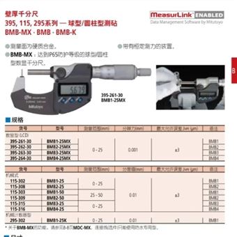 389系列 PMU150-25MX日本MITUTOYO三丰板厚千分尺