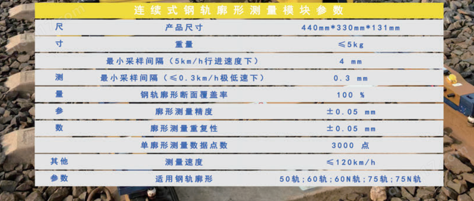 連續(xù)式鋼軌廓形測(cè)量模塊