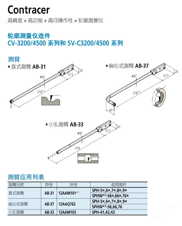 三豐輪廓儀測針SPH-91 354886配件維修