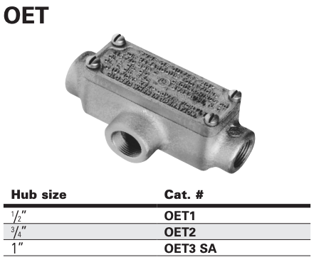 OET2 穿线盒隔爆UL认证1区
